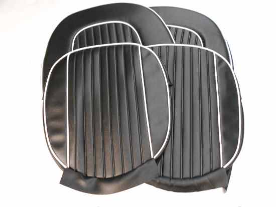 Picture of SEAT COVER KIT BOTH SIDES BLACK WHITE PIPING MK11 + 111(JPR906/2)